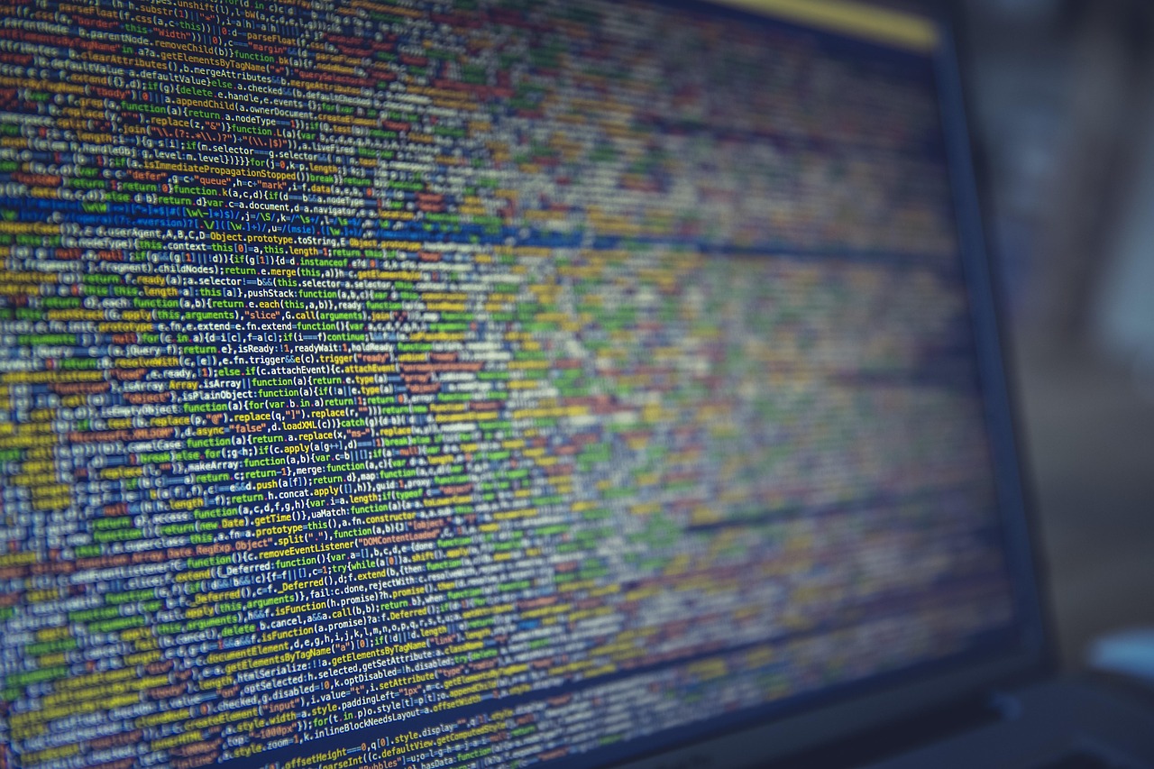 Source code displayed on a screen.